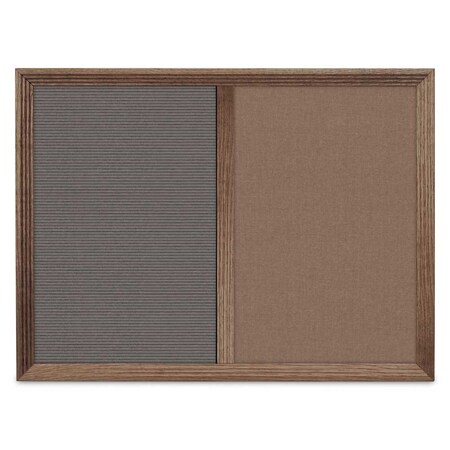 United Visual Products Enclosed Corkboard, 1 Door, 60"x36", 4" Fra UV3417-WHITE-CORK